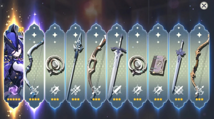 原神克洛琳德武器和圣遗物怎么选1