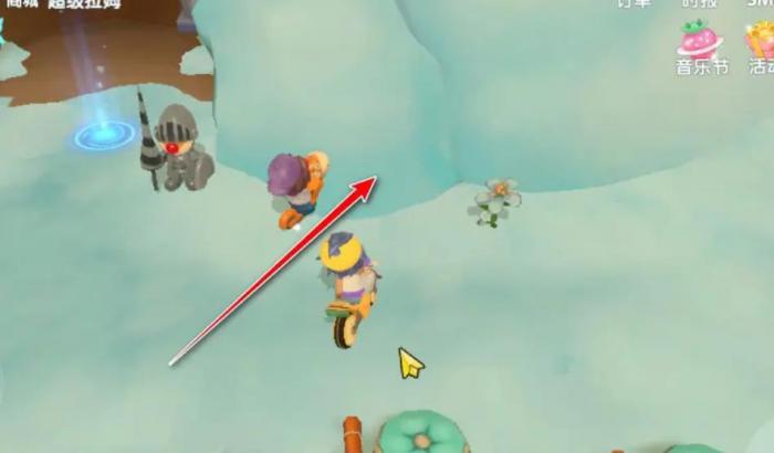 摩尔庄园雪山顶怎么爬1