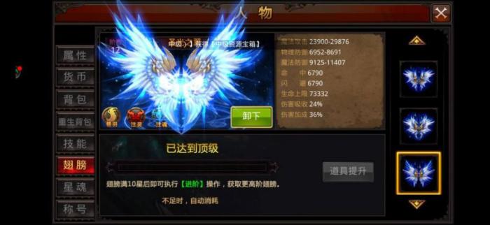 全民奇迹二怎么换翅膀1