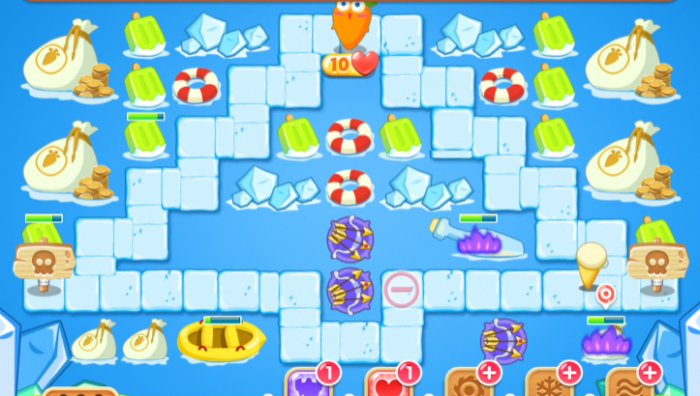 保卫萝卜2第38关怎么过_保卫萝卜2第48关攻略图解法