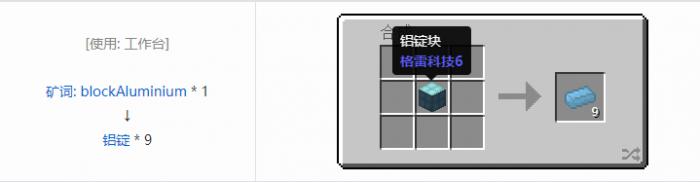 我的世界格雷科技社区版锭合成表大全2